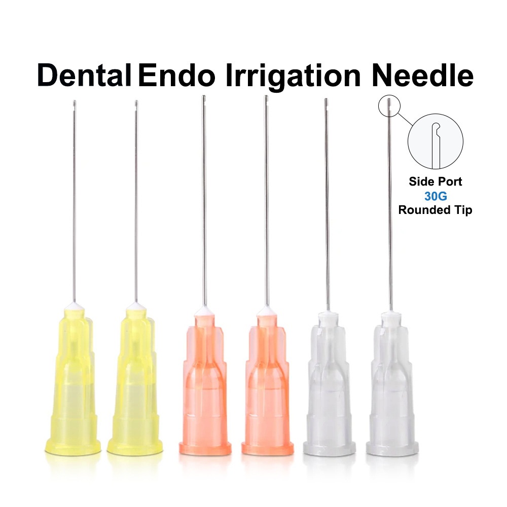 100Pcs/Pack Dental Disposable Endo Irrigation Needle Tips | Root Canal Syringe Refill Tips for Dentist