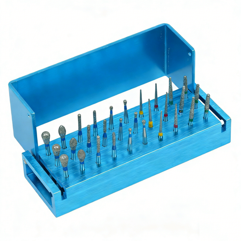 Dental Diamond Bur Tips Set Drills Burs For High Speed Handpiece