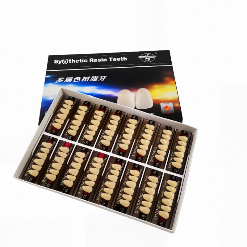 Dental Synthetic Resin Teeth for DIY Dentures | False Teeth Shade A1 A2 A3 Upper Lower Rows for Teeth Replacement