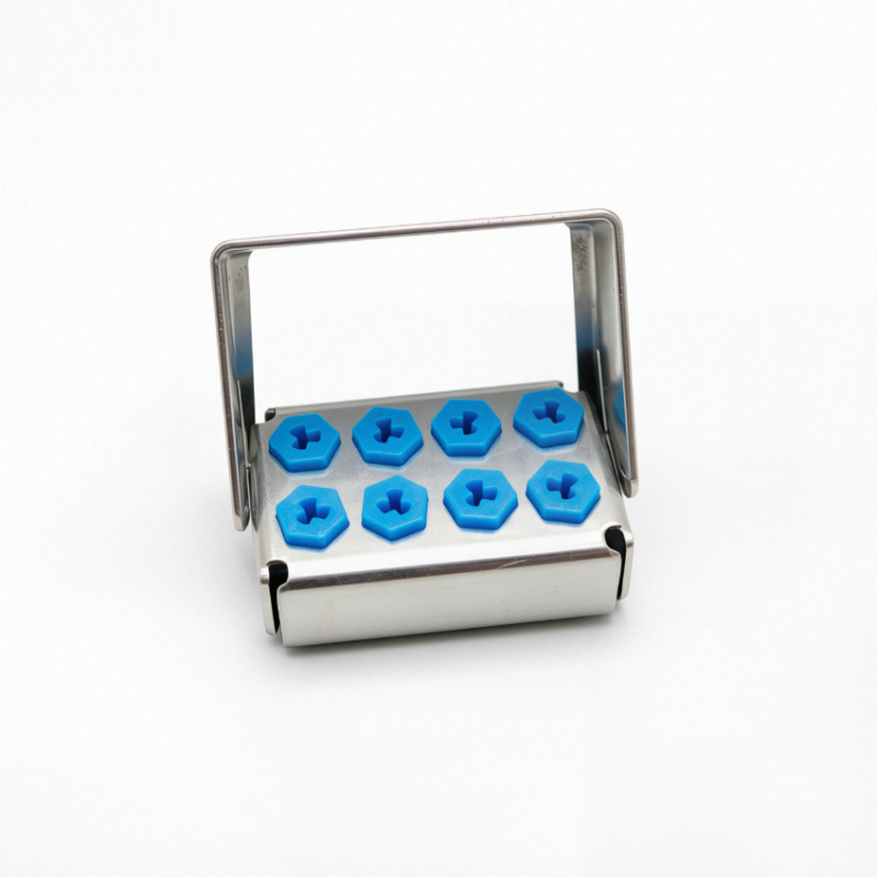 8/12/30Hole Bur Dental Burs Disinfection Autoclave Stand Holder Block Case Steel