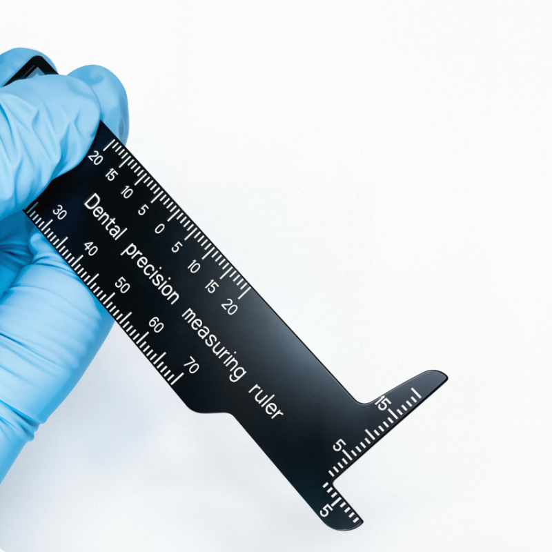 Dental Endodontic Measuring Ruler, Aluminum Finger Gauge Ring for Root Canal Files Reamers & Gutta Percha Pins