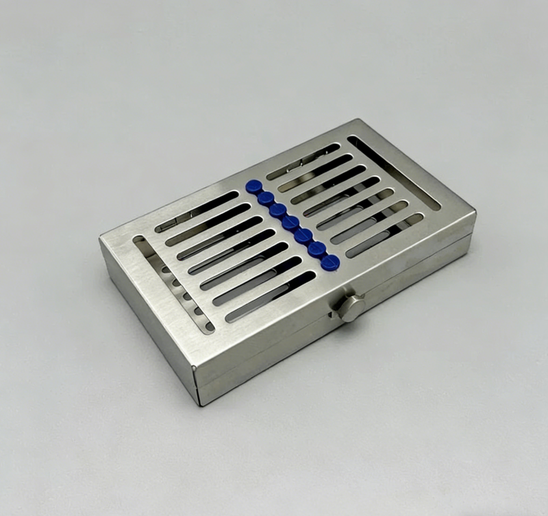 German Dental Autoclave Sterilization Cassette Rack Box Tray For 10 Instrument Stainless steel 135℃ Autoclavable