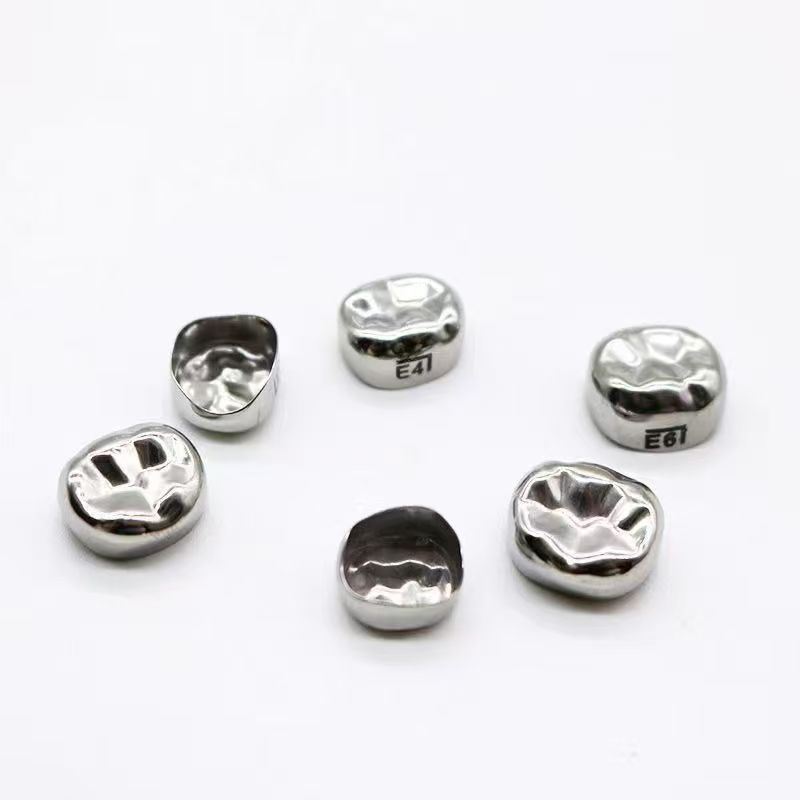 5Pcs Dental D Primary E Molar Kids Crowns Stainless Steel Primary Crown Pediatric