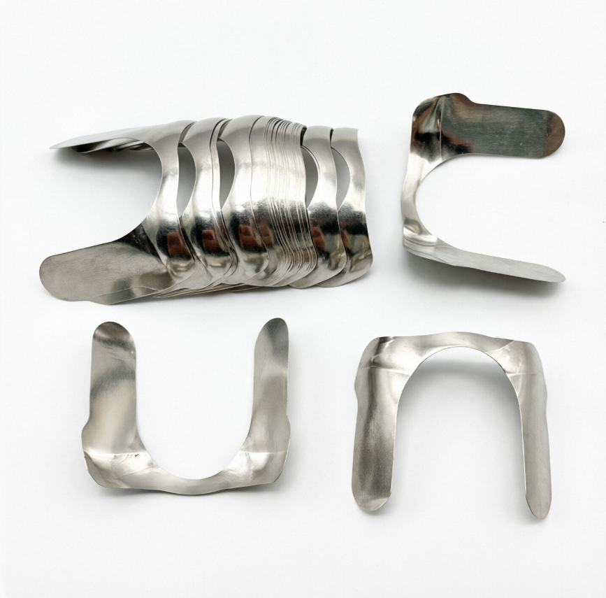 30Pcs Dental Anterior Matrix Bands, Sectional Contoured Metal Matrices System for Teeth Restoration