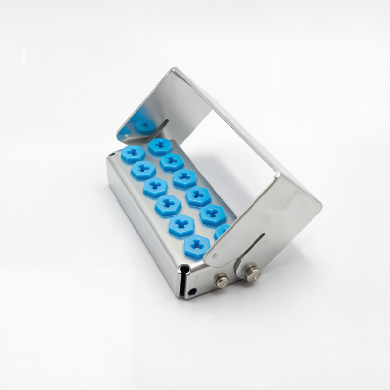 8/12/30Hole Bur Dental Burs Disinfection Autoclave Stand Holder Block Case Steel