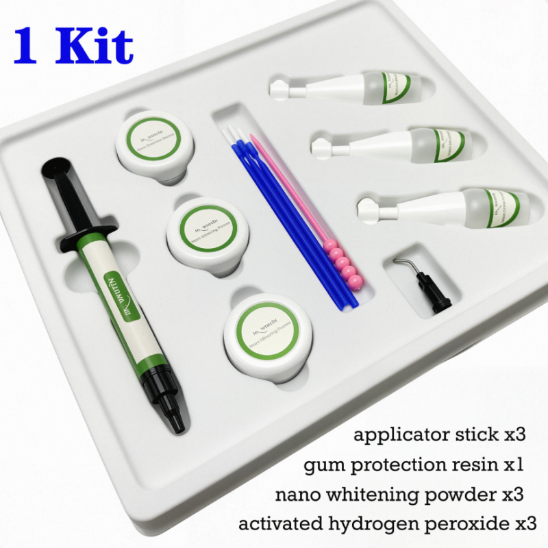 Dental Whitening Kit 30 Minutes Dr.Whiten 35% HP Bleaching Gel Set Teeth Powder