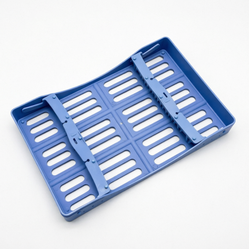 Plastic Dental Sterilization Cassette Box Tray Rack 5/7/10 Instruments Autoclave