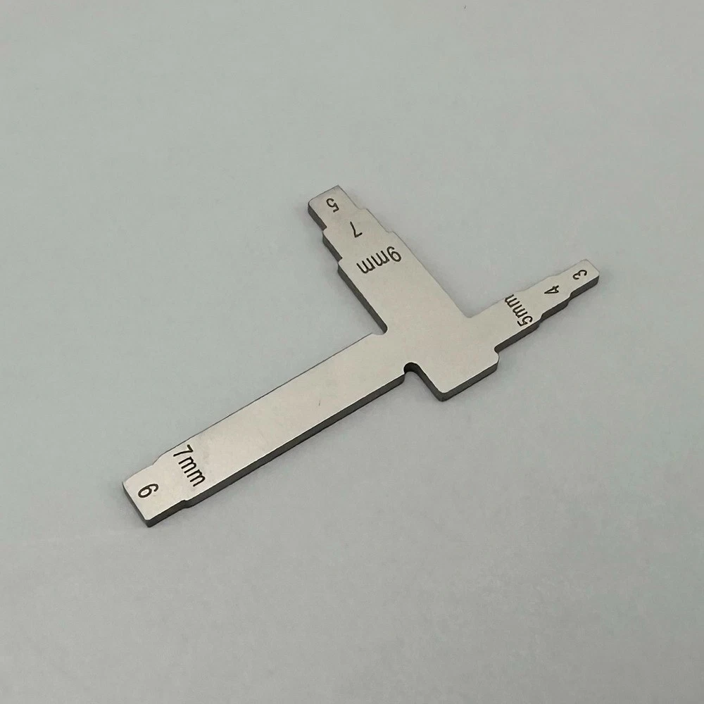 Dental T-shape Implant Measure Ruler Locating Caliper Distance Guide Ruler