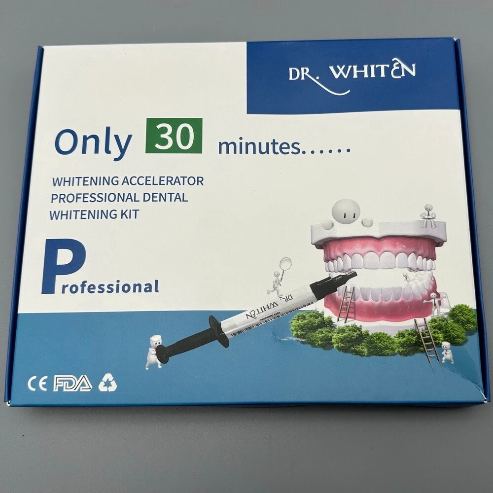Dental Whitening Kit 30 Minutes Dr.Whiten 35% HP Bleaching Gel Set Teeth Powder