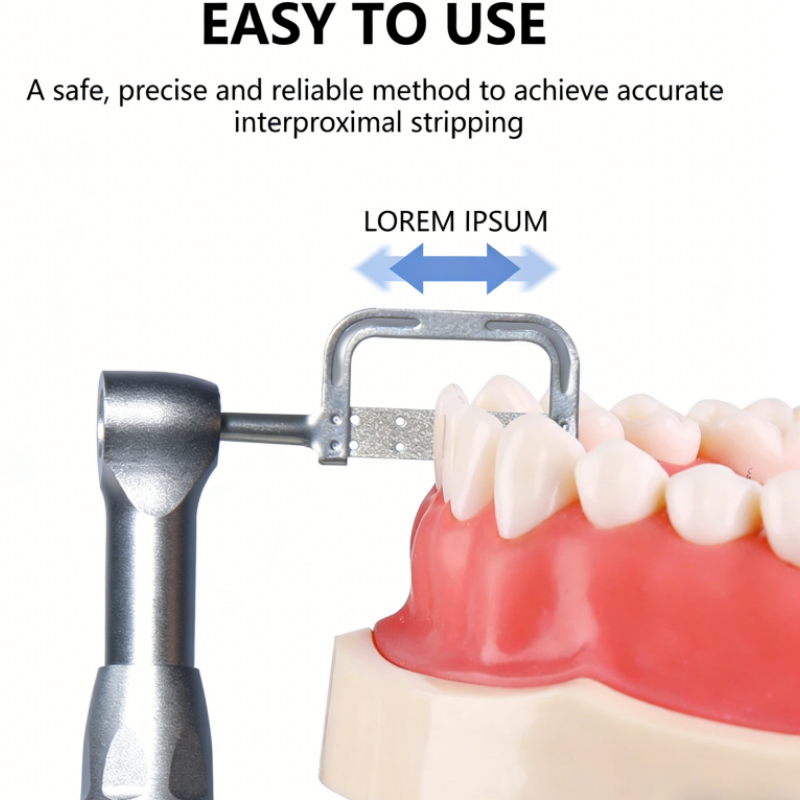 Dental Electric Wireless Polisher IPR System Ruler Prophy Angles Disc Handpiece