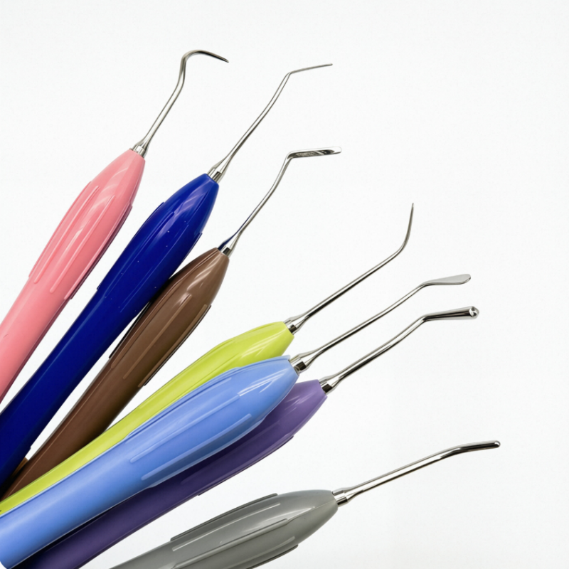 Dental Composite Resin Filling Spatula Set with Silicone Handles, Multi-Purpose Aesthetic Restoration Kit