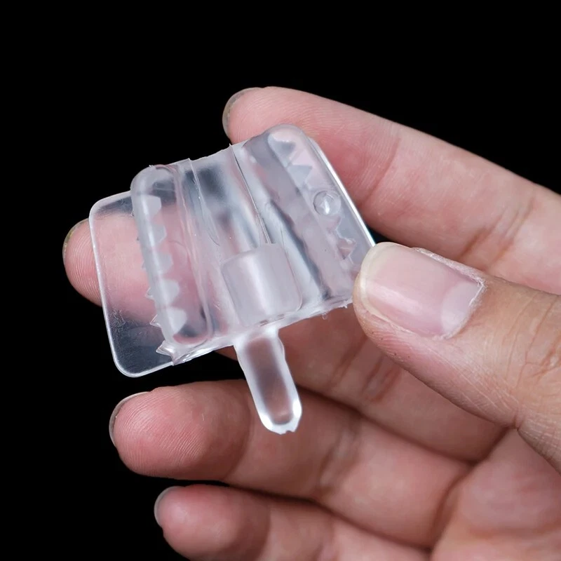 Dental Mouth Opener 10Pcs, Silicone Bite Block with Saliva Ejector Hole, Cheek Retractor Prop, L/S