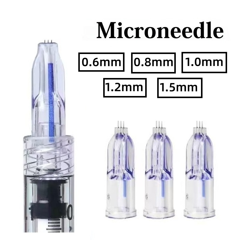 20Pcs Crystal 3Pin Micro Needle Tips 34G Three Needles Cartridge for Around Eyes & Neck Anti-Aging Care
