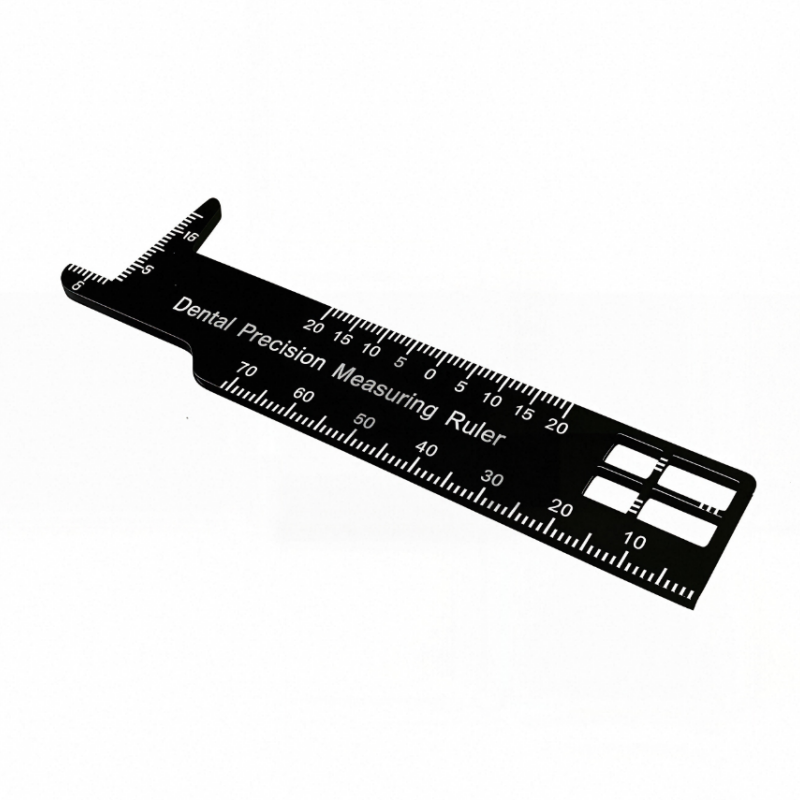 Dental Endodontic Measuring Ruler, Aluminum Finger Gauge Ring for Root Canal Files Reamers & Gutta Percha Pins