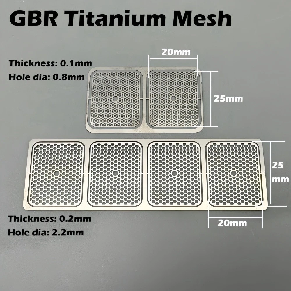 Dental Titanium Mesh Membrane Implant Sidewall GBR Safety Fixture Mesh Plates