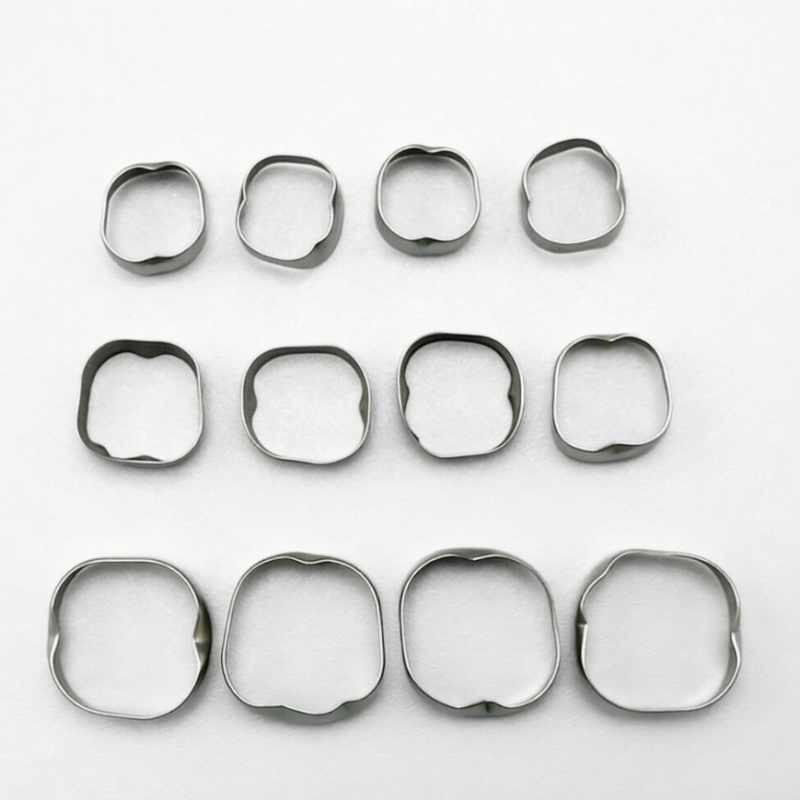 100set/400pcs Dental Orthodontic 1st Molar Bands Roth 022 Plain Molar Band 29-44+