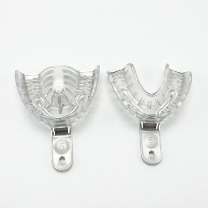 10 pairs Dental Alginate Impression Trays Clear Autoclave 121°C Large Medium Small