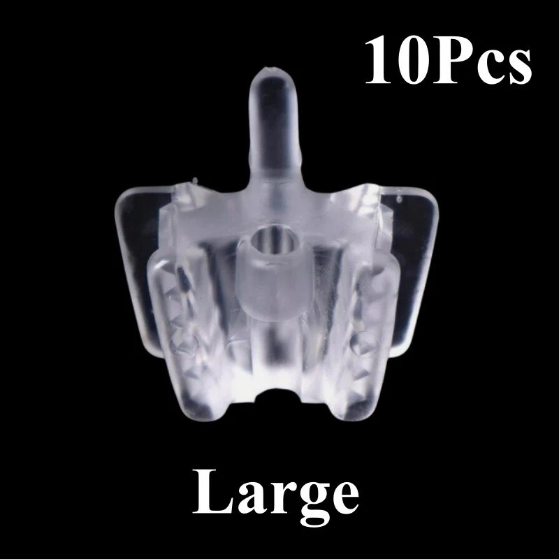 10pcs Dental Silicone Bite Block with Saliva Ejector Hole Mouth Opener Cheek Retractor Large Small