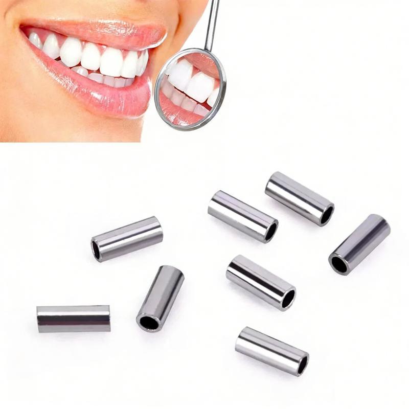 Dental Orthodontic Crimpable Mini Stops & Hooks, Stainless Steel Archwire Lock Large Small Size, 10Pcs/Pack