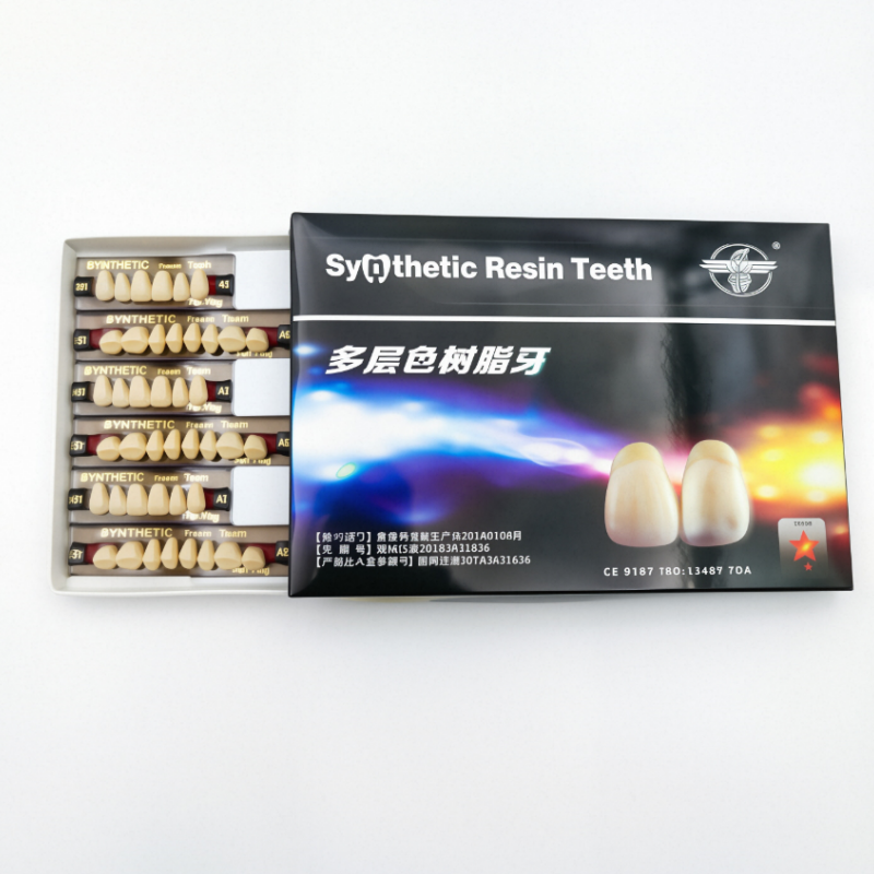 Dental Synthetic Resin Teeth for DIY Dentures | False Teeth Shade A1 A2 A3 Upper Lower Rows for Teeth Replacement