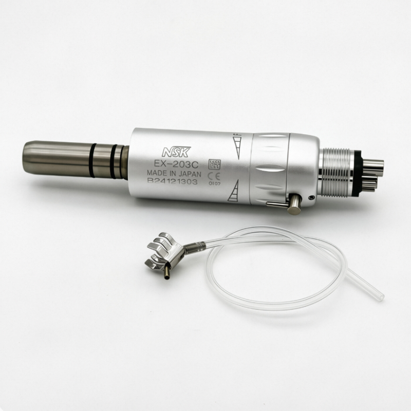 NSK Style Dental Low Speed Handpiece Kit, E-Type 4-Hole EX-203C Air Motor Straight Contra Angle Set