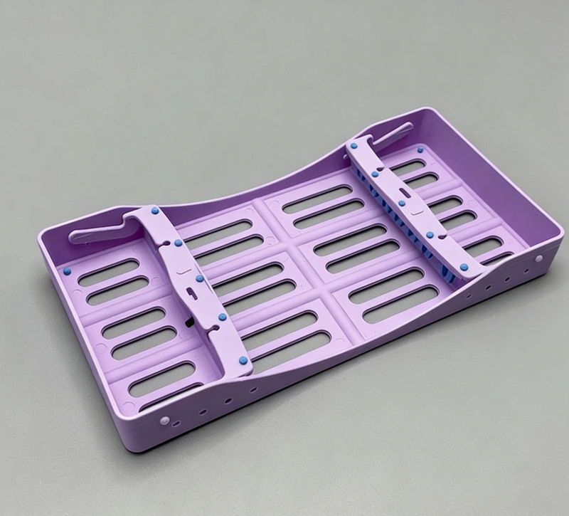 Plastic Dental Sterilization Cassette Box Tray Rack 5/7/10 Instruments Autoclave