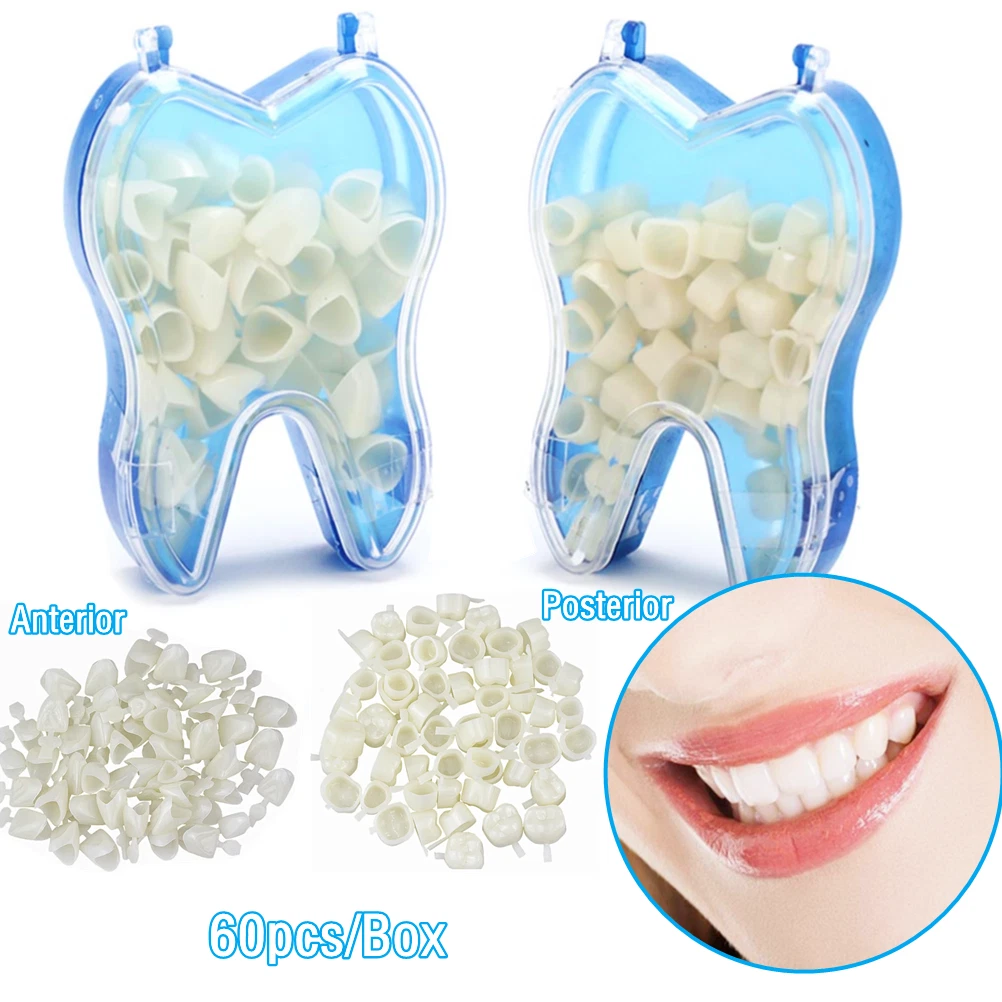 10Boxes Dental Temporary Crown Veneers Anterior/Posterior Veneer Resin Teeth