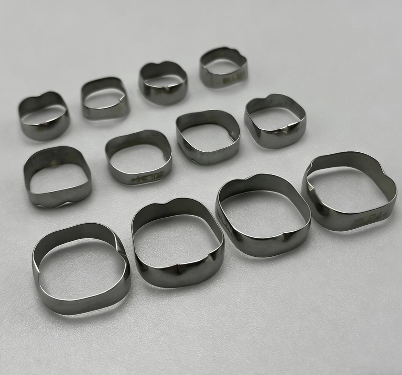 100set/400pcs Dental Orthodontic 1st Molar Bands Roth 022 Plain Molar Band 29-44+