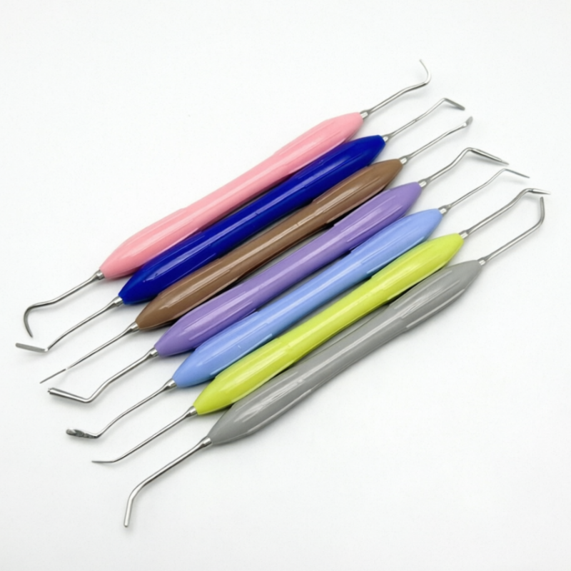 Dental Composite Resin Filling Spatula Set with Silicone Handles, Multi-Purpose Aesthetic Restoration Kit
