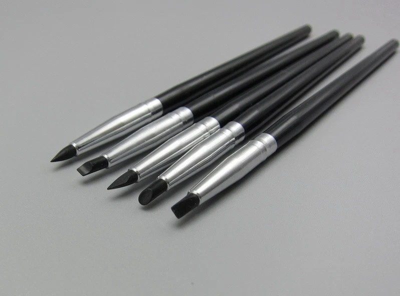 50pcs Dental Silicone Brush Pen For Composite Cement Adhesive Porcelain Teeth