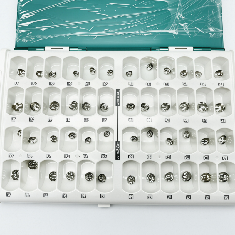 48 Sizes Dental Kids Stainless Steel Primary Molar Crowns, Pediatric Refill Crown Kit for Restoration