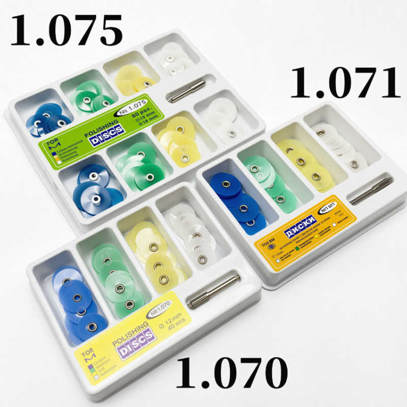 40/80Pcs Dental Composite Polishing Finishing Discs Kit with Mandrel | 12mm 14mm Gross Reduction Contouring Wheels