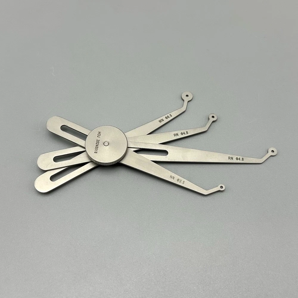 Dental Implant Caliper Adjustable Positioning Interdental Distance Measure Ruler 3.5/4.8/4.8/6.5mm