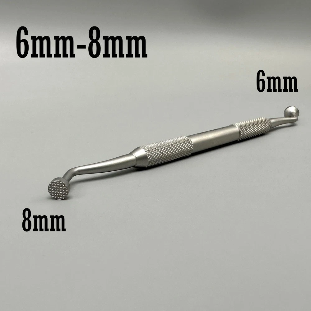 Stainless Steel Double Ended Dental Bone Graft Plugger Packer 3mm-4mm 6mm-8mm Dental Implant Instrument