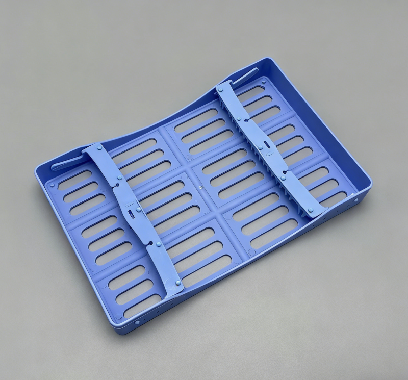 Plastic Dental Sterilization Cassette Box Tray Rack 5/7/10 Instruments Autoclave