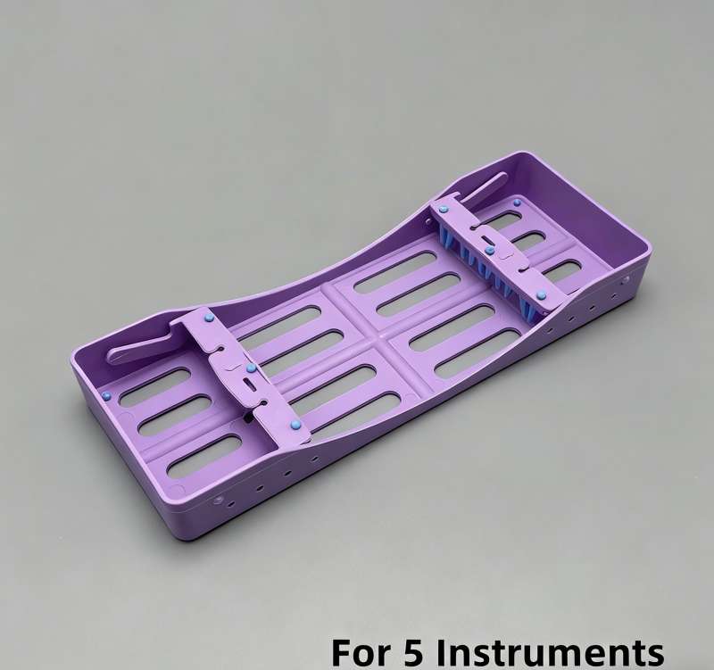 Plastic Dental Sterilization Cassette Box Tray Rack 5/7/10 Instruments Autoclave