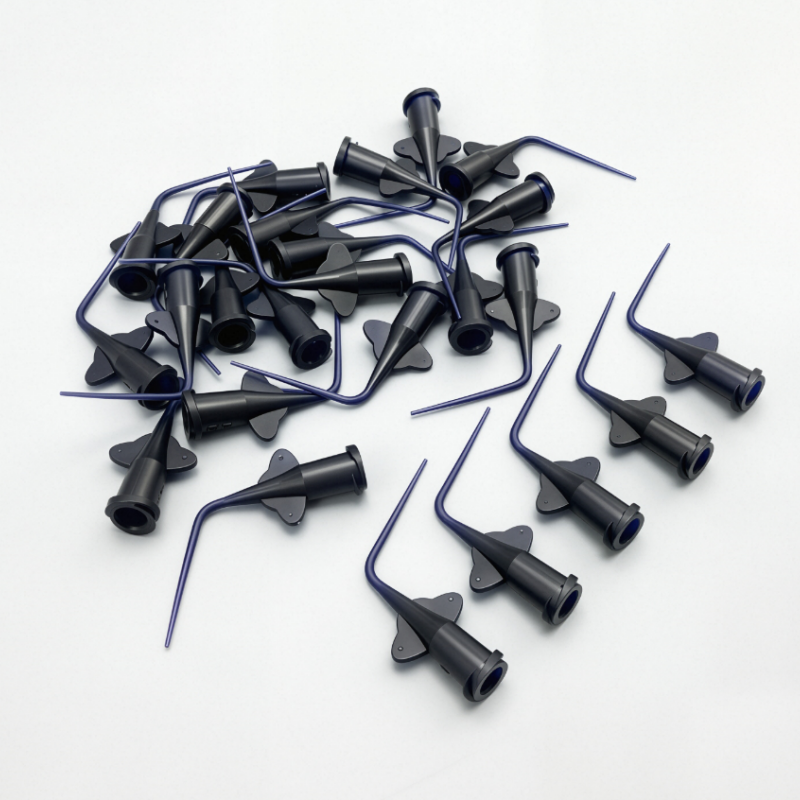 100Pcs Dental Endo Irrigation Tips, Disposable Root Canal Rinsing Side-Vented Syringe Needle Tips, 0.25/0.35mm