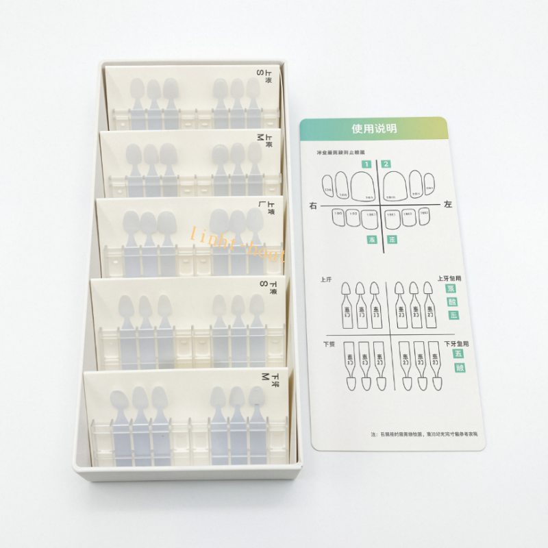 30Pcs Dental Composite Resin Veneers, Anterior Teeth Ultra-Thin Porcelain Matrix for Light Cure Restoration