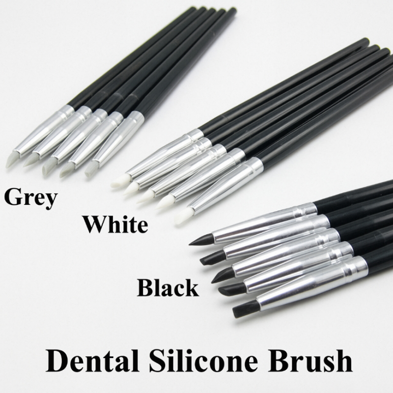 Dental Silicone Brush Pen 50Pcs, Composite Resin Sculpting Tools for Cement Adhesive & Porcelain Teeth