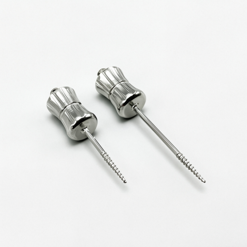 Dental Manual Broken Root Extractor Set – Apical Root Fragment Drills, Long & Short 17/26mm, Stainless Steel