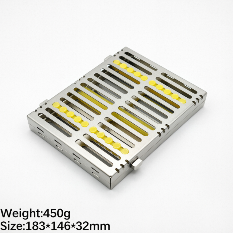 German Dental Autoclave Sterilization Cassette Rack Box Tray For 10 Instrument Stainless steel 135℃ Autoclavable