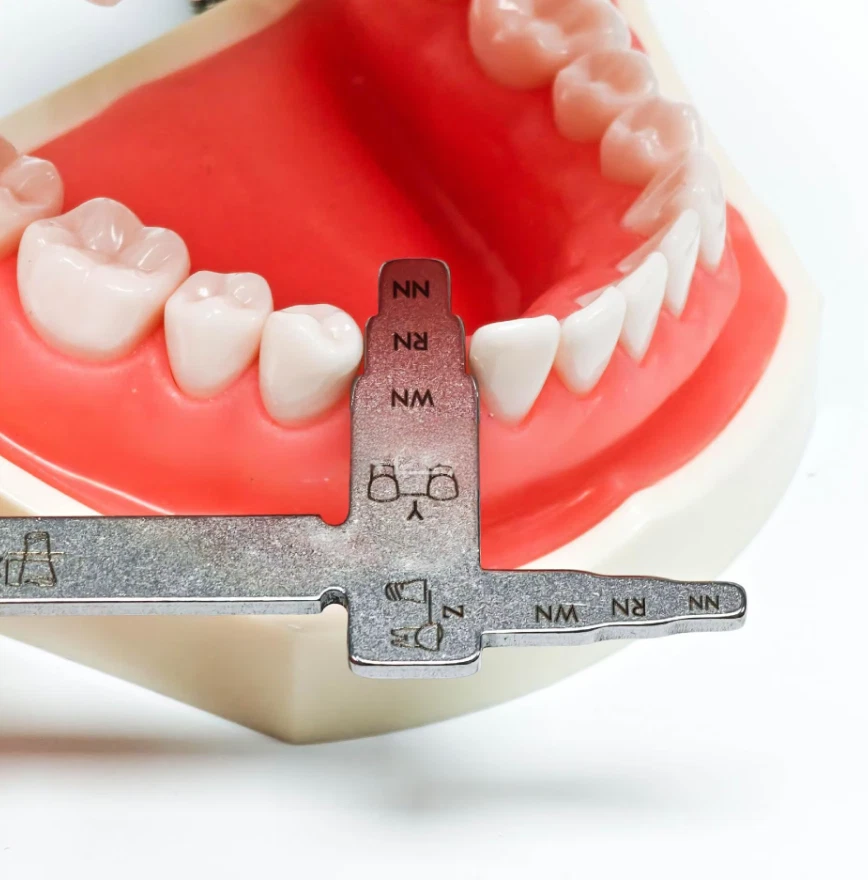 Dental T-shape Implant Measure Ruler Locating Caliper Distance Guide Ruler