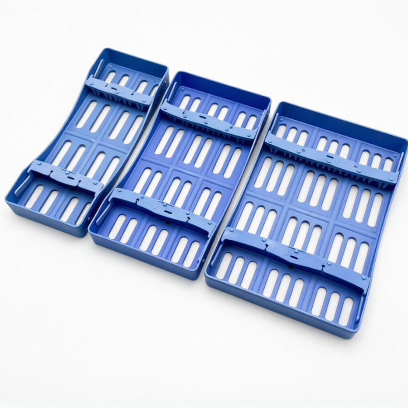 Plastic Dental Sterilization Cassette Box Tray Rack 5/7/10 Instruments Autoclave