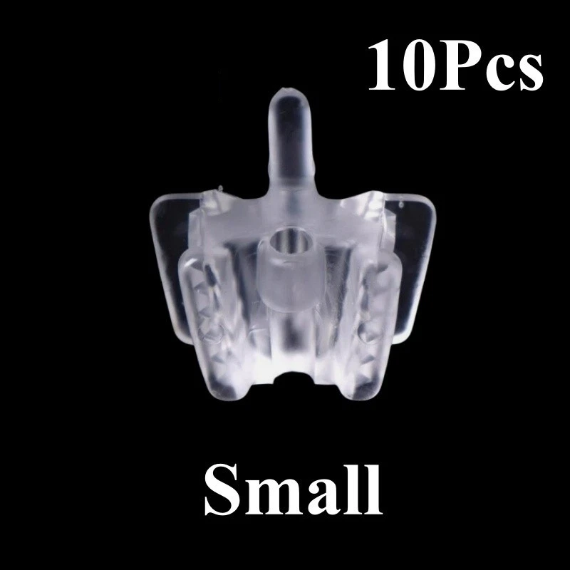 10pcs Dental Silicone Bite Block with Saliva Ejector Hole Mouth Opener Cheek Retractor Large Small