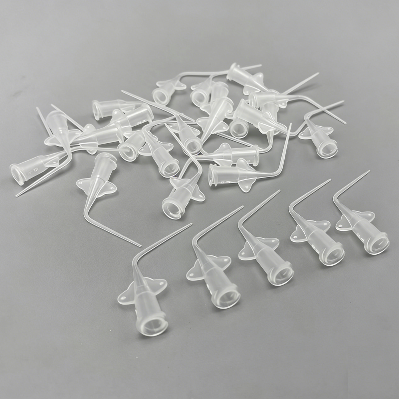 100Pcs Dental Endo Irrigation Tips, Disposable Root Canal Rinsing Side-Vented Syringe Needle Tips, 0.25/0.35mm