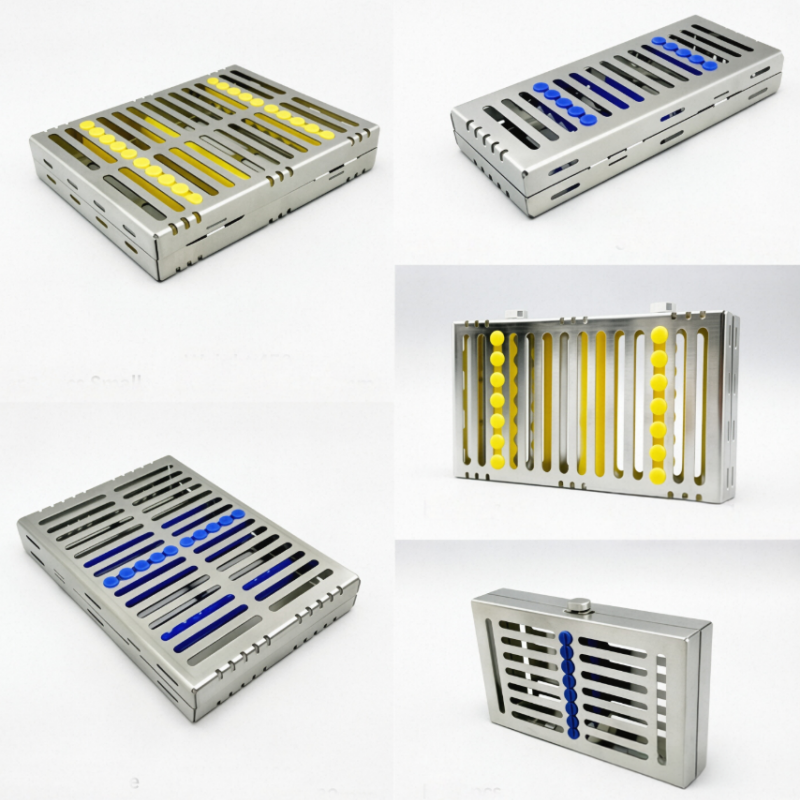 German Dental Autoclave Sterilization Cassette Rack Box Tray For 10 Instrument Stainless steel 135℃ Autoclavable