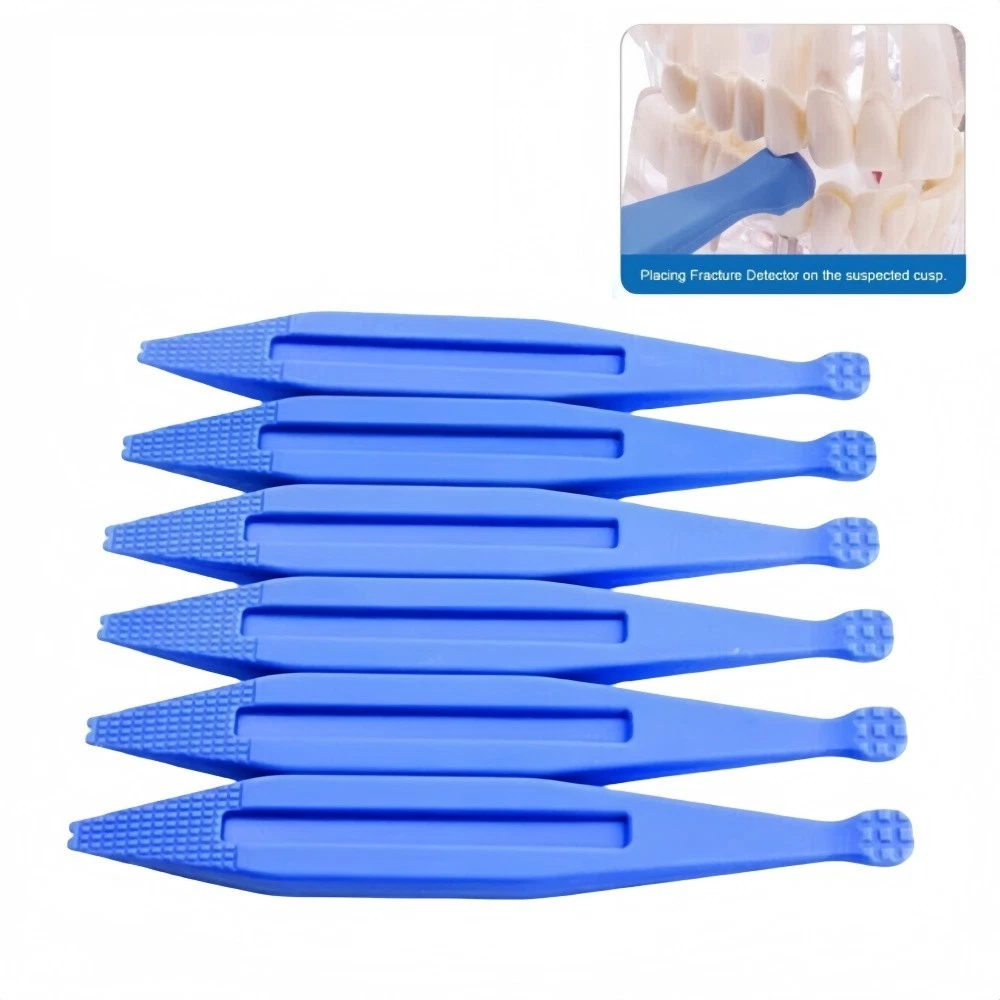 10Pcs Dental Teeth Fracture Detector Damage Explorer Tooth Cleft Crack Probe Locating Blue