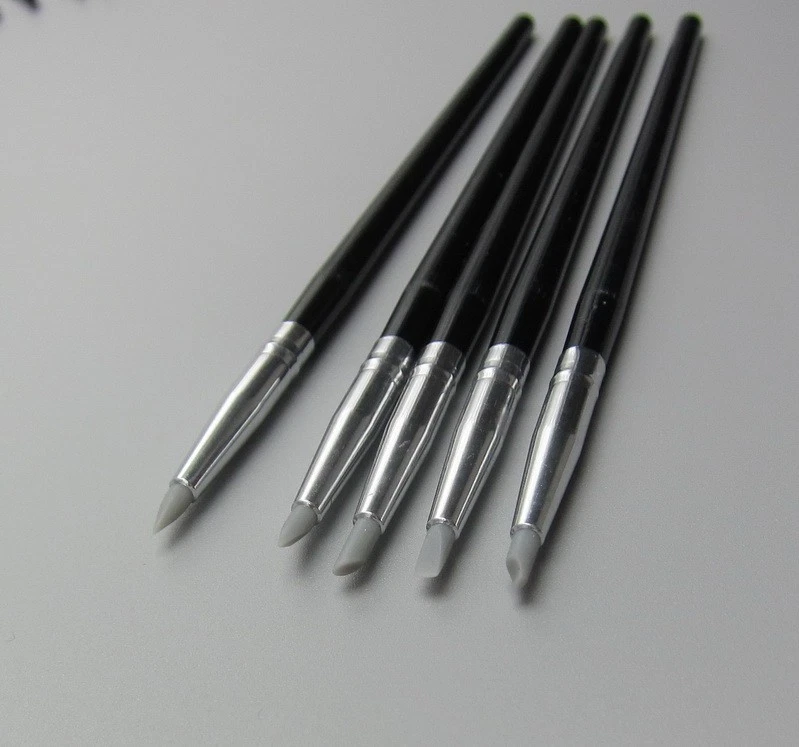 50pcs Dental Silicone Brush Pen For Composite Cement Adhesive Porcelain Teeth
