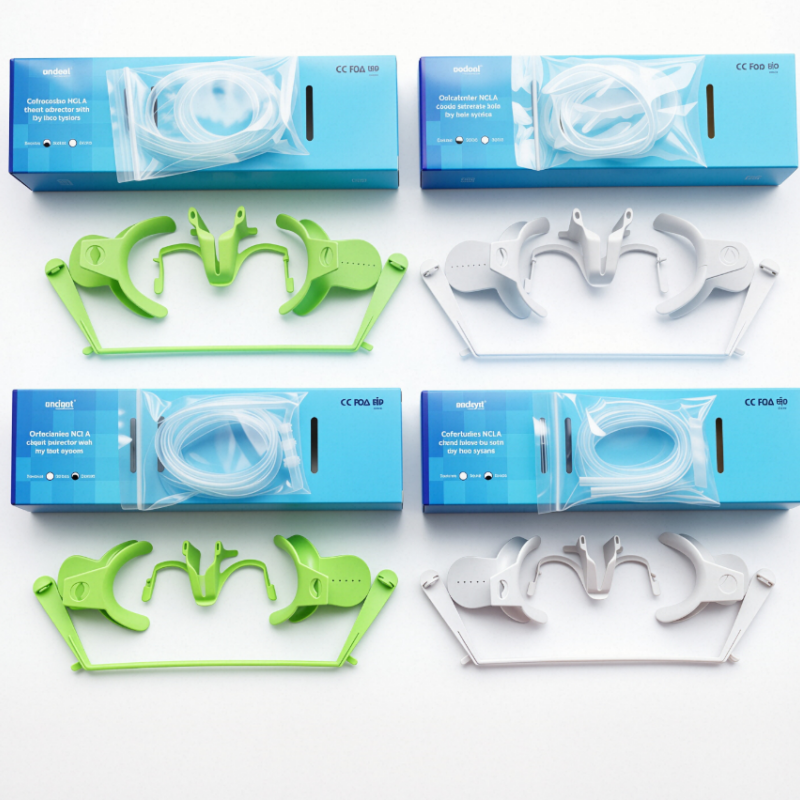 Dental Ortho Nola Lip Cheek Retractor, Dry Field Mouth Opener System with Tongue Guard, Large/Small