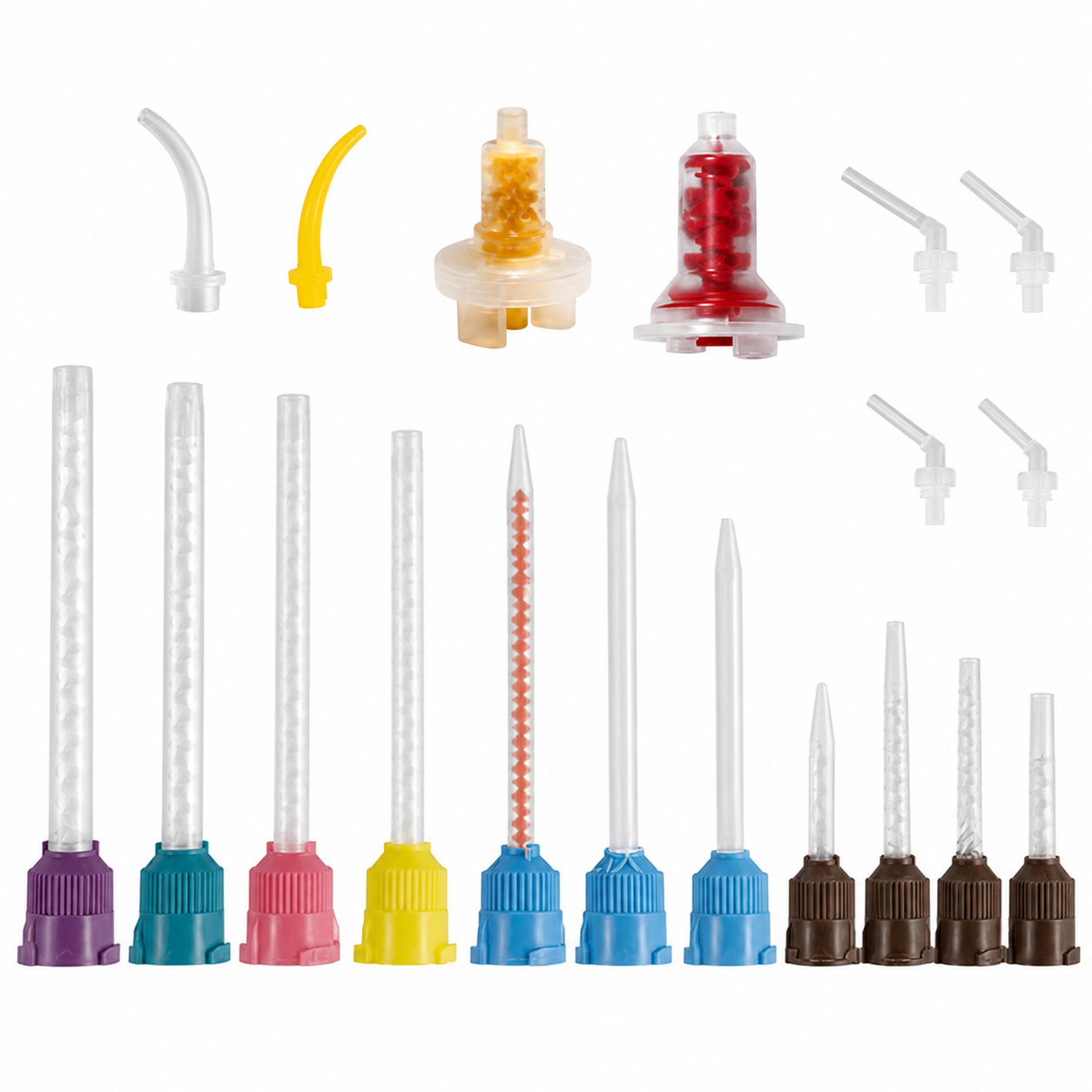 Dental Mixing Tips Disposable Silicone Impression Material & Temporary Crown Mixer Nozzles for Dentist